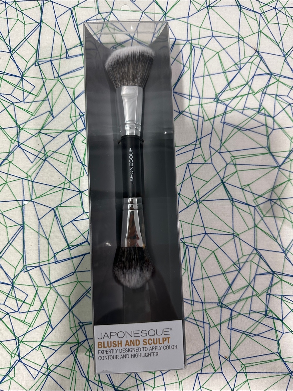 Japonesque Blush & Sculpt Dual-Ended Makeup Brush — Black